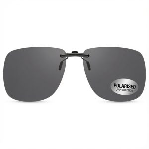 Large Luxury Polarised Clip On Sunglasses - W60mm x D50mm