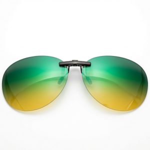 Classic Luxury Aviator Day & Night Dual Clip-On Sunglasses - W61mm x D50mm